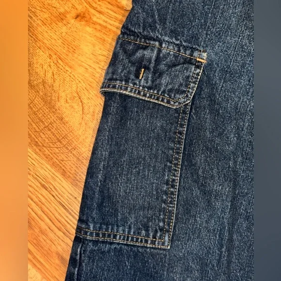 Y2K TOMMY HILFIGER Baggy Rave Cargo Jeans 33x31